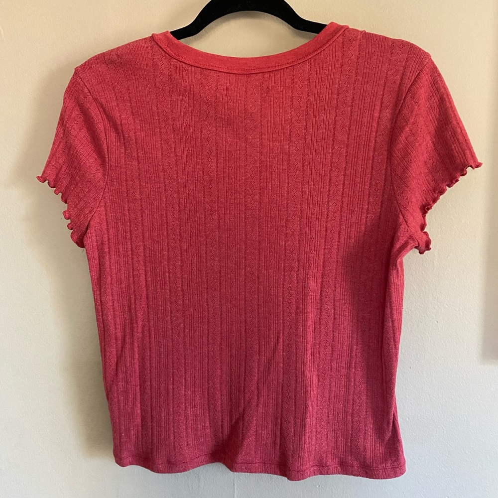 Toad&Co Red Short Sleeve Ribbed Tee - Picture 2 of 5